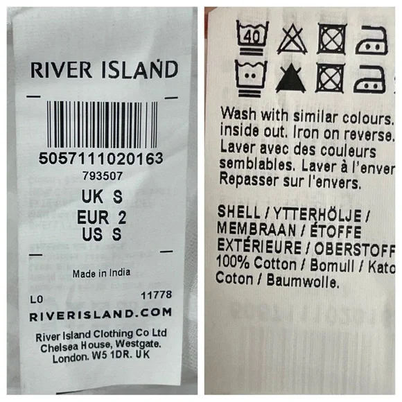 NWT! River Island Waterfall Maxi Beach Kaftan - Picture 8 of 8